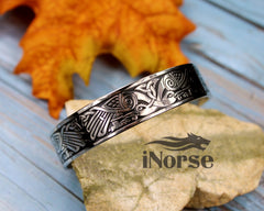 Odin's Ravens Viking Bangle | Norse Bracelet | Nordic Arm Ring | Celtic Wristband | Celtic Knot | Norse Magnetic Bracelet | Viking Jewelry