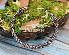 Odin's Ravens Viking Bracelet | Norse Torc | Viking Arm Ring | Odin Oath Ring | Viking Bangle | Nordic Cuff | Norse Jewelry | Viking Jewelry