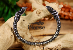 Ravens Viking Bracelet | Odin Oath Ring | Norse Jewelry | Viking Arm Ring | Nordic Torc | Nordic Wristband | Raven Bangle | Viking Jewelry