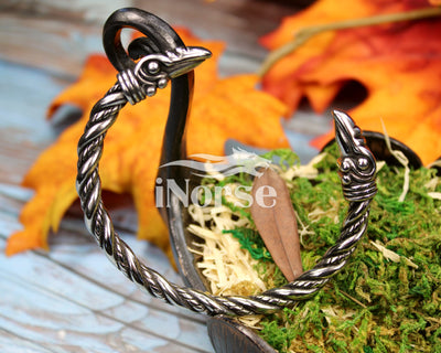 Odin's Ravens Viking Bracelet | Norse Torc | Viking Arm Ring | Odin Oath Ring | Viking Bangle | Nordic Cuff | Norse Jewelry | Viking Jewelry