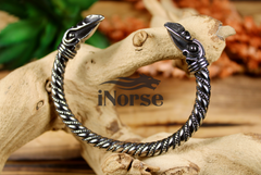 Ravens Viking Bracelet | Odin Oath Ring | Norse Jewelry | Viking Arm Ring | Nordic Torc | Nordic Wristband | Raven Bangle | Viking Jewelry