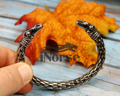 Odin's Ravens Viking Bracelet | Odin Oath Ring | Norse Jewelry | Viking Arm Ring | Norse Wristband | Hugin & Munin | Gothic | Viking Jewelry