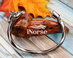 Odin Warhorse Viking Bracelet | Norse Jewelry | Viking Armring | Norse Bracelet | Sleipnir Torc | Ragnar Bangle | Torque | Viking Jewelry