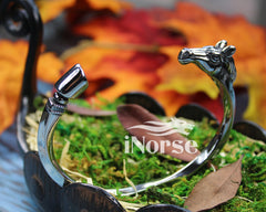 Odin Warhorse Viking Bracelet | Norse Jewelry | Viking Armring | Norse Bracelet | Sleipnir Torc | Ragnar Bangle | Torque | Viking Jewelry