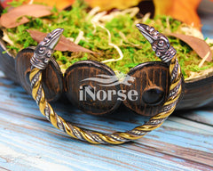 Ravens Of Odin Viking Bracelet | Norse Jewelry | Raven Torque | Ragnar Armring | Hugin & Munin Bracelet | Norse Armband | Viking Jewelry