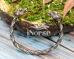 Odin's Wolves Viking Bracelet | Norse Jewelry | Fenrir Armring | Viking Oath Ring  | Odin Bracelet | Norse Wristband | Goth | Viking Jewelry