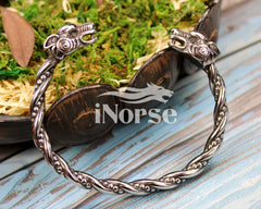 Odin's Wolves Viking Bracelet | Norse Jewelry | Fenrir Armring | Viking Oath Ring  | Odin Bracelet | Norse Wristband | Goth | Viking Jewelry