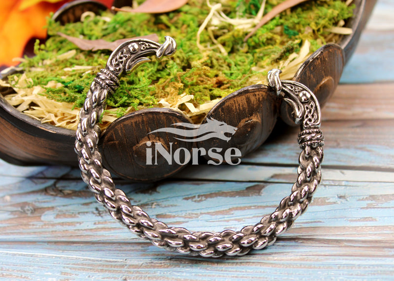 Dragons Viking Bracelet | Ragnar Armring | Norse Torque | Athelstan | Odin Oath Ring | Viking Arm Ring | Nordic Wristband | Viking Jewelry