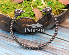 Double Skull Norse Bracelet | Norse Jewelry | Viking Bracelet | Gothic Torque | Celtic Armband | Goth Bangle | Viking Armring | Gothic Jewelry