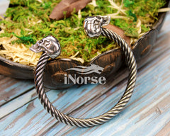 Skull Gothic Bracelet | Norse Jewelry | Viking Bracelet | Nordic Torque | Celtic Armband | Viking Armring | Norse Wristband | Gothic Jewelry