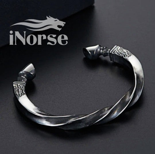 Odin's Warhorse Viking Bracelet - Sleipnir | Norse Jewelry | Viking Bangle | Odin Oath Ring | Norse Arm Ring | Nordic Torc | Viking Jewelry