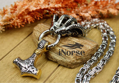 Thor's Goats -  Mjolnir - Viking Necklace | Norse Jewelry | Thor Necklace | Viking Pendant | Norse Jewelry | Nordic  Amulet | Viking Jewelry