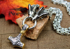 Thor's Goats -  Mjolnir - Viking Necklace | Norse Jewelry | Thor Necklace | Viking Pendant | Norse Jewelry | Nordic  Amulet | Viking Jewelry