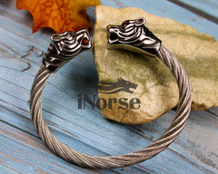 Jaguar Viking Bracelet | Norse Jewelry | Tiger Bracelet | Nordic Torc | Elastic Cuff | Viking Armring | Gothic Wristband | Viking Jewelry