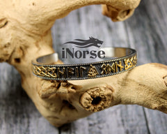 Valknut Rune Bangle | Norse Jewelry | Viking Bracelet | Norse Armring |Valknut Wristband | Viking Torque | Norse Bangle Torc | Rune Bracelet | Viking Jewelry