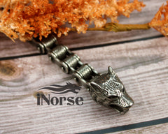 Odin's Wolves Viking Bracelet | Norse Jewelry | Viking Wristband |  Fenrir Armband | Viking Bangle | Norse Arm Ring | Goth | Viking Jewelry