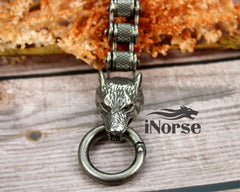 Odin's Wolves Viking Bracelet | Norse Jewelry | Viking Wristband |  Fenrir Armband | Viking Bangle | Norse Arm Ring | Goth | Viking Jewelry