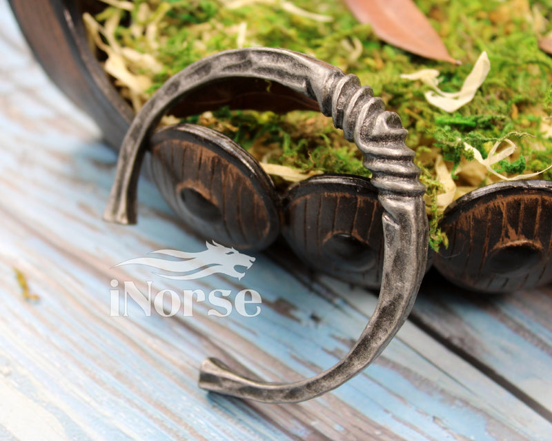 Viking Bangle Bracelet | Swedish Design | Norse Jewelry | Nordic Armring | Viking Wristband | Norse Bracelet | Gothic Torc | Viking Jewelry