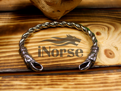 Ravens Viking Torque | Ravens Of Odin | Viking Bracelet | Norse Jewelry | Norse Torc | Ragnar Armring | Hugin & Munin Bangle | Norse Armband | Viking Jewelry