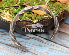 Viking Bangle Bracelet | Norse Torc | Viking Armring | Nordic Wristband | Norse Jewelry | Viking Arm Ring | Gothic Armband | Viking Jewelry